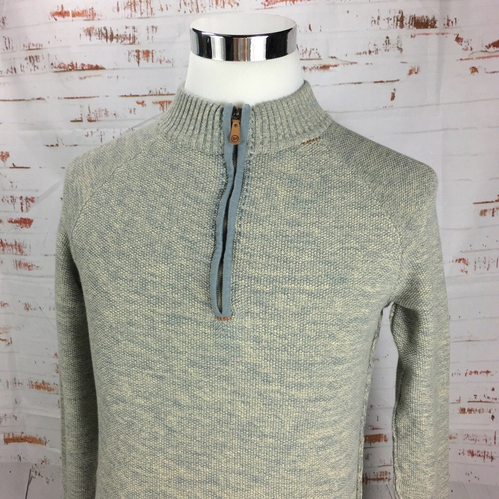 Carbon 2 Cobalt Mens 1/4 Zip Pullover Sweater Med